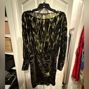 Velvet Black and Gold Women's Dress